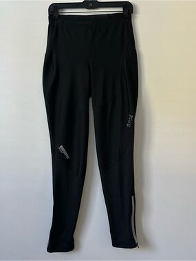 Gore Bike Wear Windstopper Soft Shell Black Cycling Pants Tights Size Large